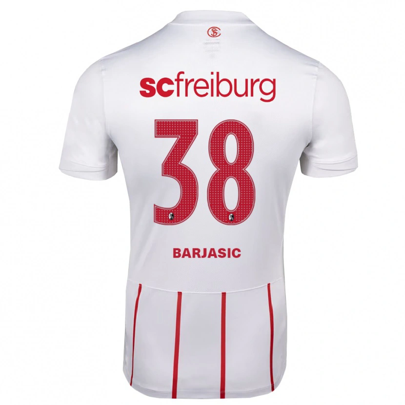 Danxen Niño Camiseta Josip Barjasic #38 Blanco Rojo Amarillo 2ª Equipación 2026/27 La Camisa México