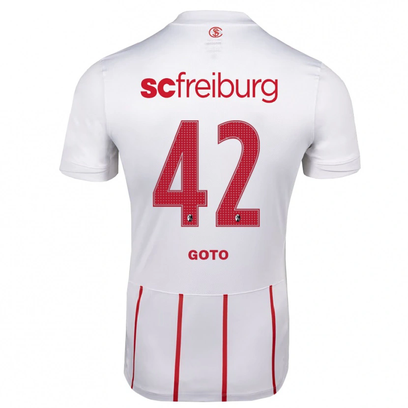Danxen Niño Camiseta Keisuke Goto #42 Blanco Rojo Amarillo 2ª Equipación 2026/27 La Camisa México