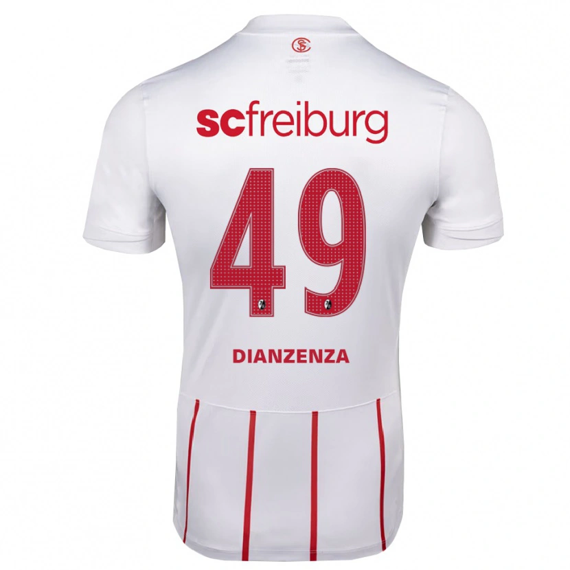 Danxen Niño Camiseta Chrisdy Dianzenza #49 Blanco Rojo Amarillo 2ª Equipación 2026/27 La Camisa México