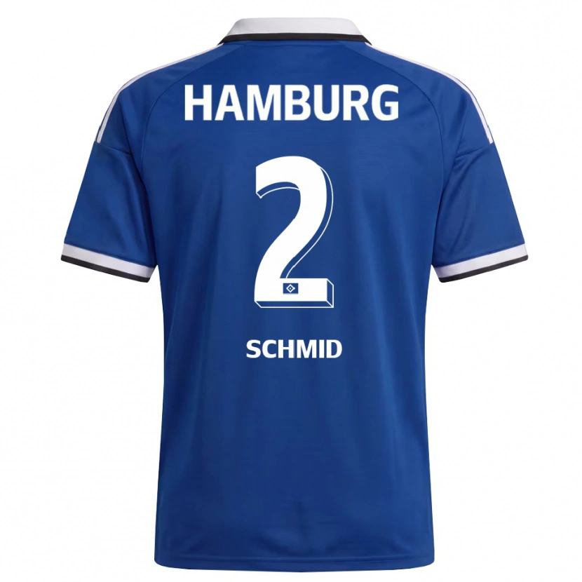 Danxen Niño Camiseta Maximilian Schmid #2 Blanco Azul 2ª Equipación 2026/27 La Camisa México