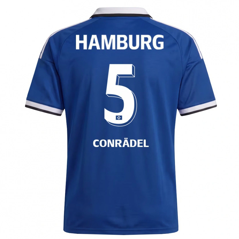 Danxen Niño Camiseta Tyron Conrädel #5 Blanco Azul 2ª Equipación 2026/27 La Camisa México