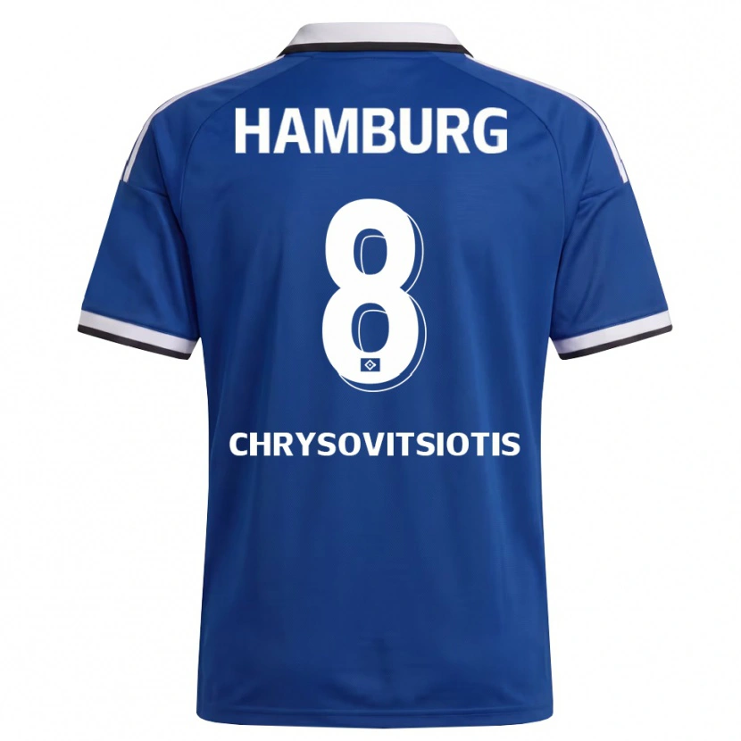 Danxen Niño Camiseta Stefanos Chrysovitsiotis #8 Blanco Azul 2ª Equipación 2026/27 La Camisa México