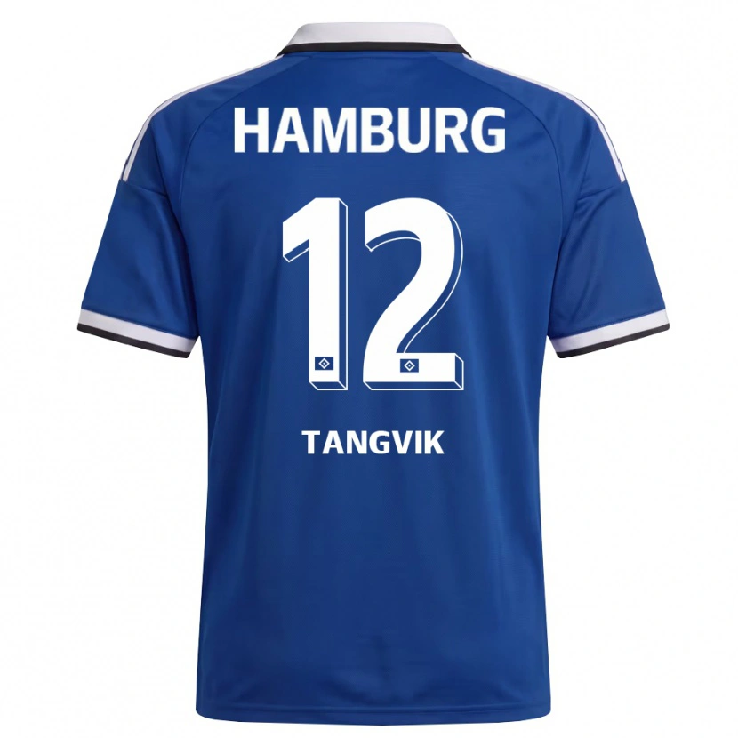Danxen Niño Camiseta Sander Tangvik #12 Blanco Azul 2ª Equipación 2026/27 La Camisa México