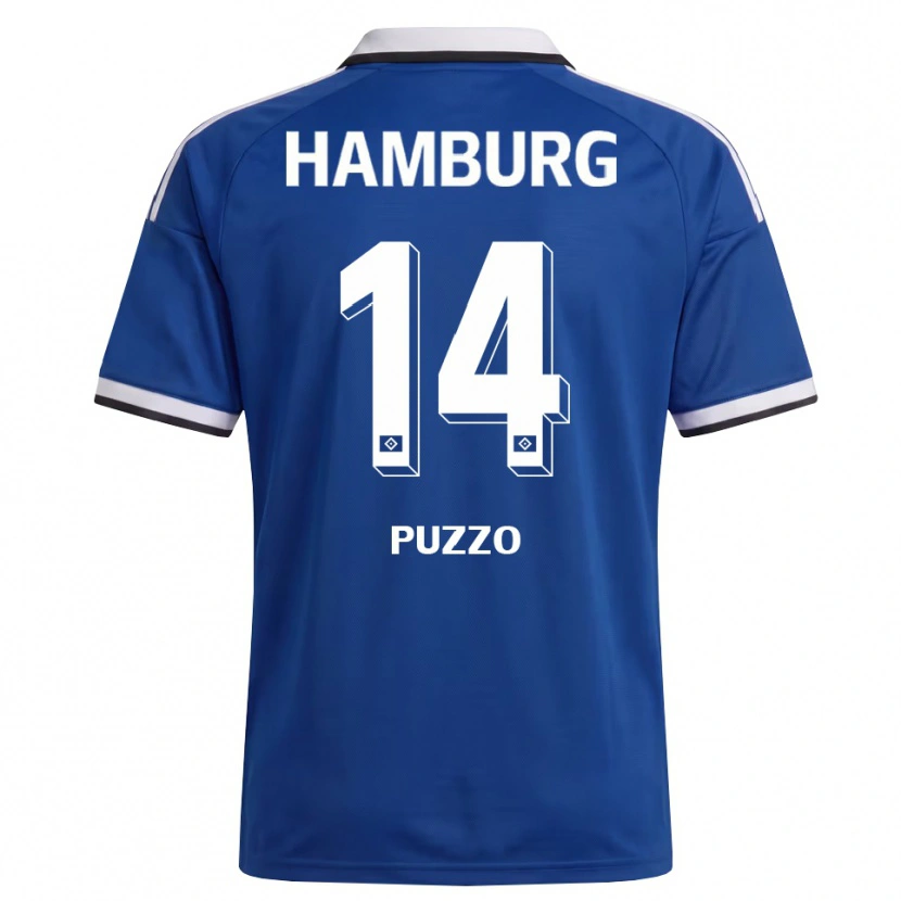 Danxen Niño Camiseta Alessandro Puzzo #14 Blanco Azul 2ª Equipación 2026/27 La Camisa México
