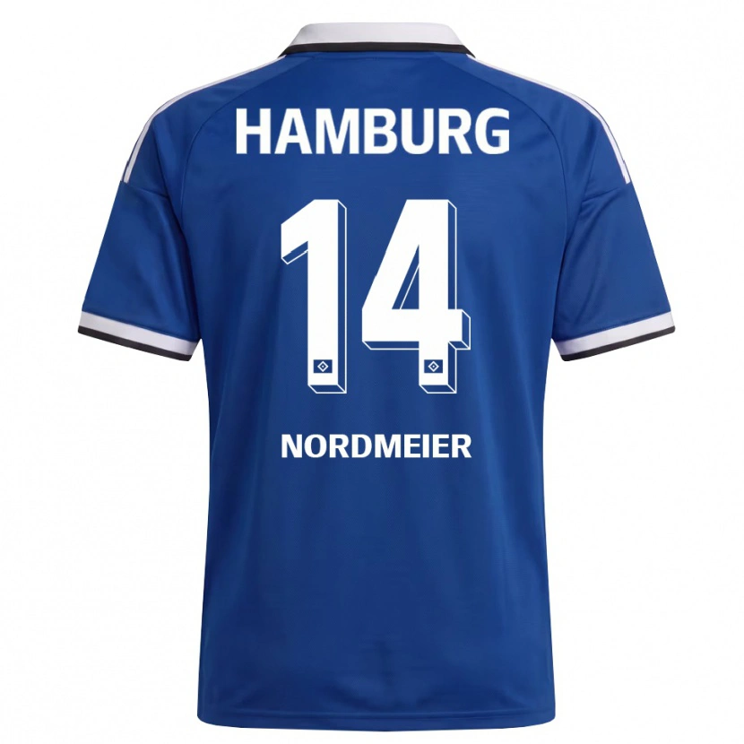 Danxen Niño Camiseta Quentin Nordmeier #14 Blanco Azul 2ª Equipación 2026/27 La Camisa México