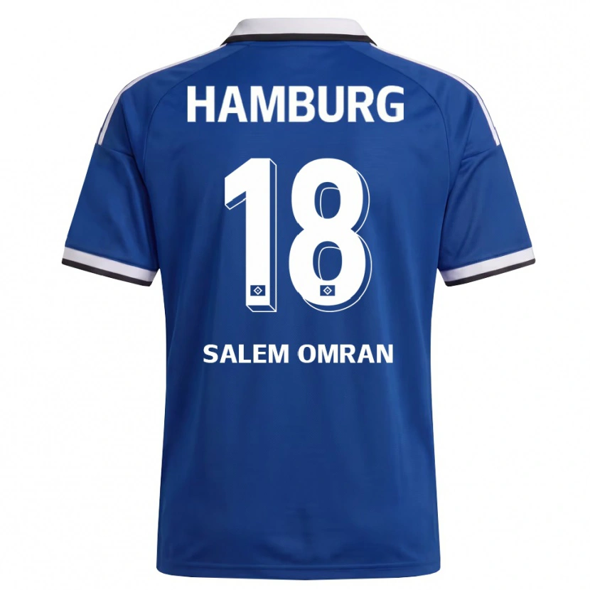 Danxen Niño Camiseta Amir Salem Omran #18 Blanco Azul 2ª Equipación 2026/27 La Camisa México