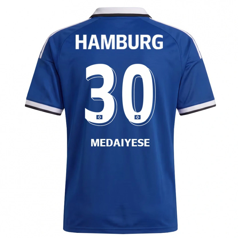 Danxen Niño Camiseta Olamide Medaiyese #30 Blanco Azul 2ª Equipación 2026/27 La Camisa México