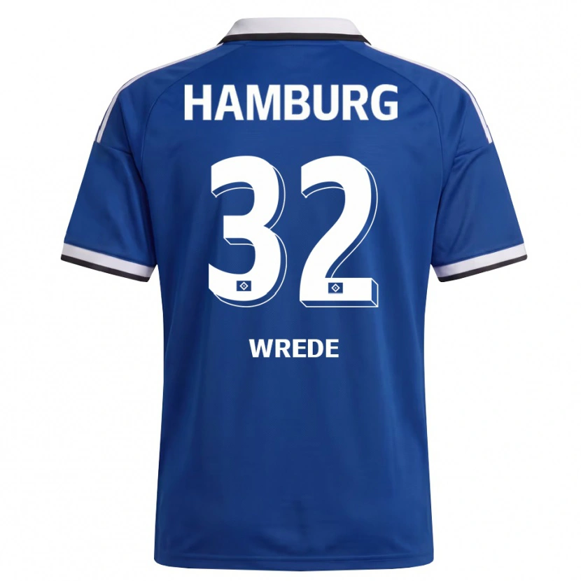 Danxen Niño Camiseta Lotta Wrede #32 Blanco Azul 2ª Equipación 2026/27 La Camisa México