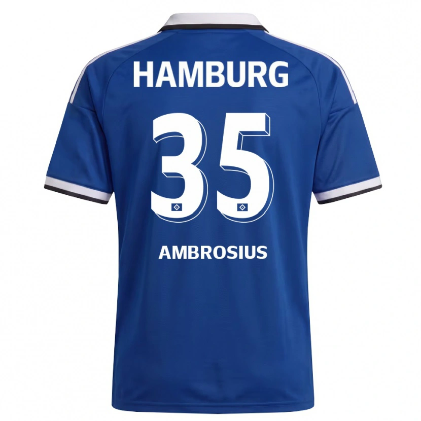 Danxen Niño Camiseta Stephan Ambrosius #35 Blanco Azul 2ª Equipación 2026/27 La Camisa México
