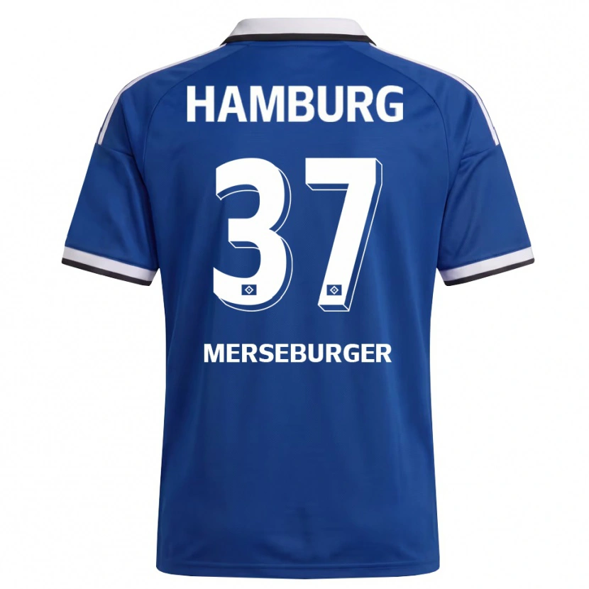 Danxen Niño Camiseta Dominik Merseburger #37 Blanco Azul 2ª Equipación 2026/27 La Camisa México