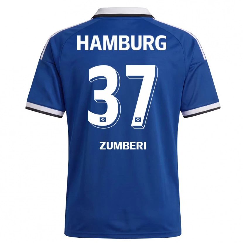 Danxen Niño Camiseta Valon Zumberi #37 Blanco Azul 2ª Equipación 2026/27 La Camisa México