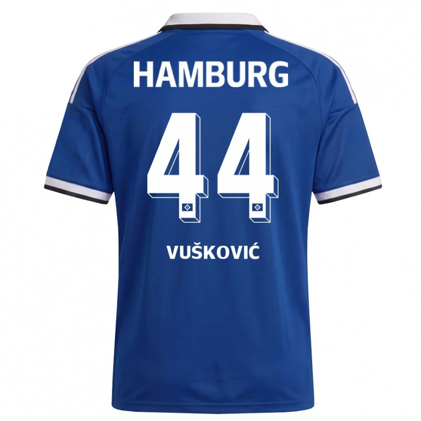 Danxen Niño Camiseta Mario Vuskovic #44 Blanco Azul 2ª Equipación 2026/27 La Camisa México
