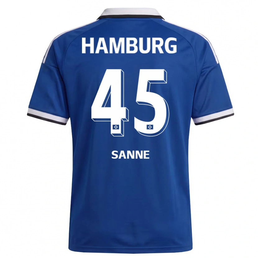 Danxen Niño Camiseta Tom Sanne #45 Blanco Azul 2ª Equipación 2026/27 La Camisa México