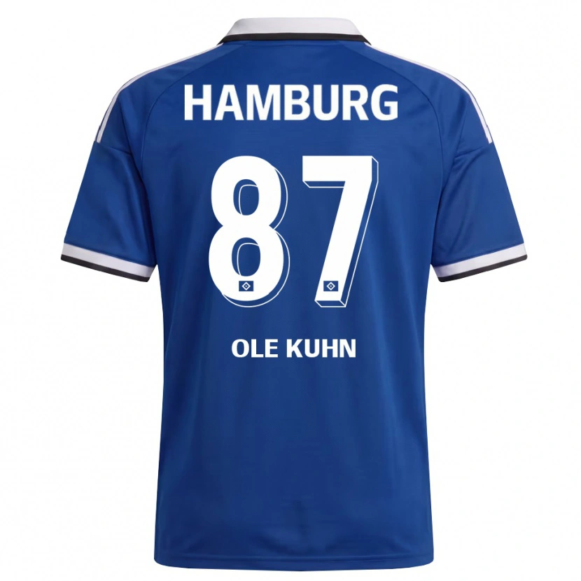 Danxen Niño Camiseta Niklas Ole Kühn #87 Blanco Azul 2ª Equipación 2026/27 La Camisa México