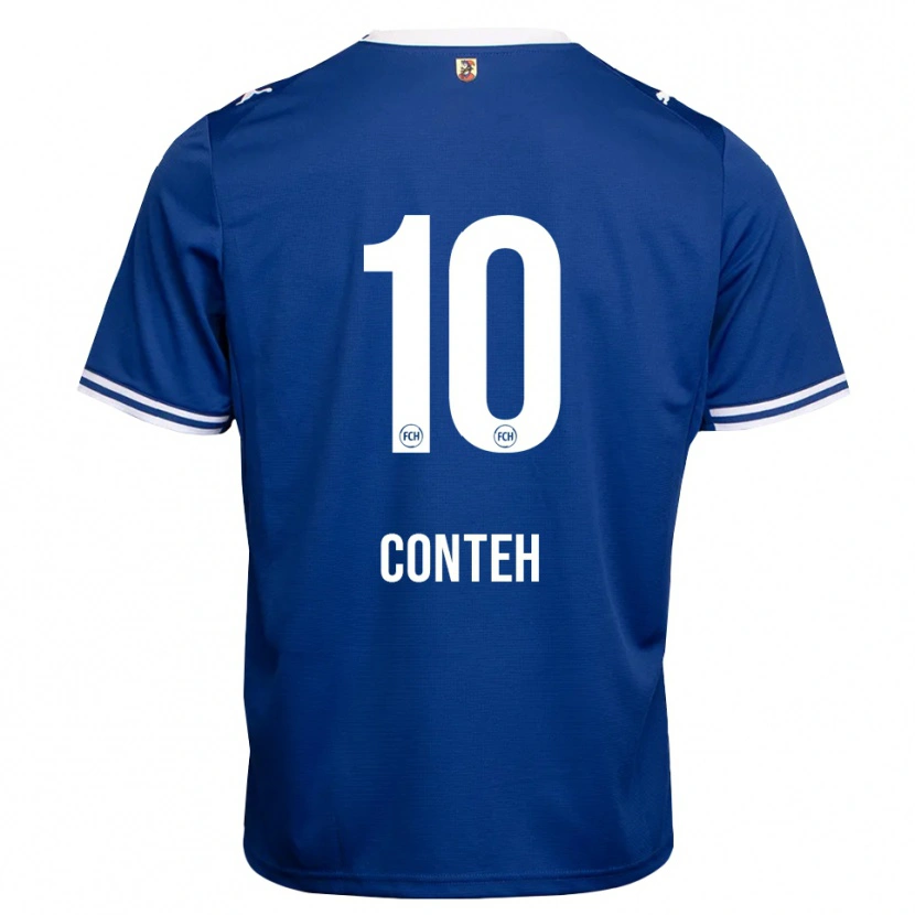 Danxen Niño Camiseta Christian Conteh #10 Azul Real Blanco 2ª Equipación 2026/27 La Camisa México