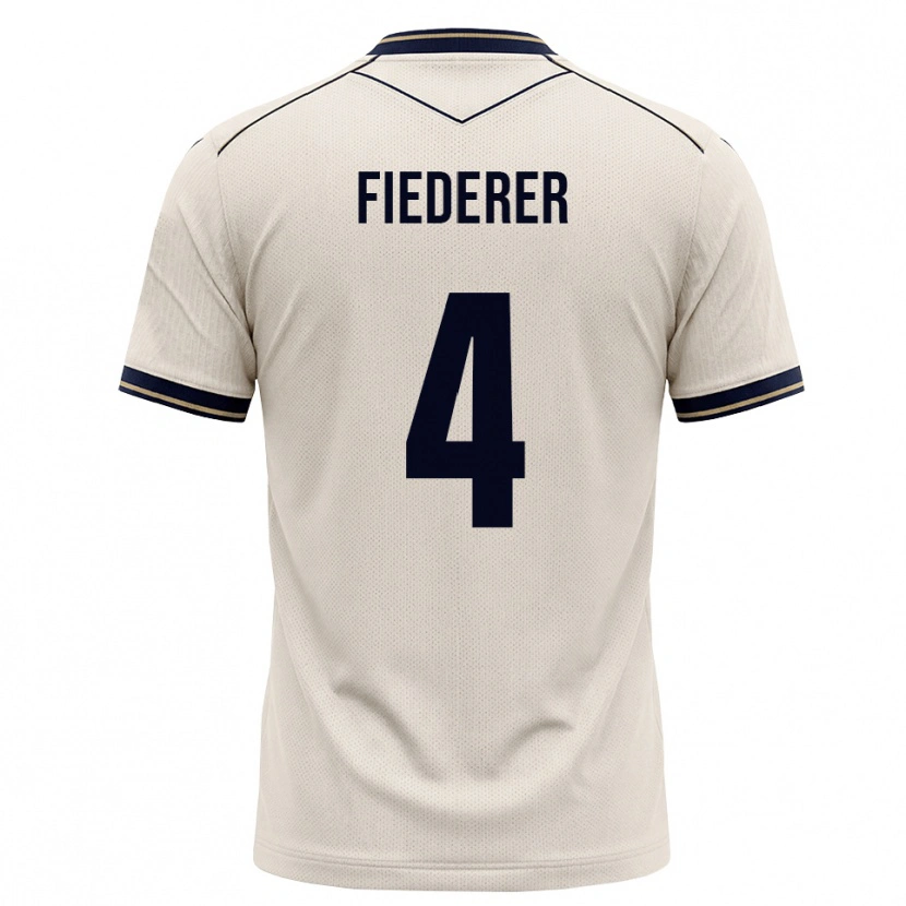Danxen Niño Camiseta Tom Fiederer #4 Blanco Roto Azul Tinta 2ª Equipación 2026/27 La Camisa México