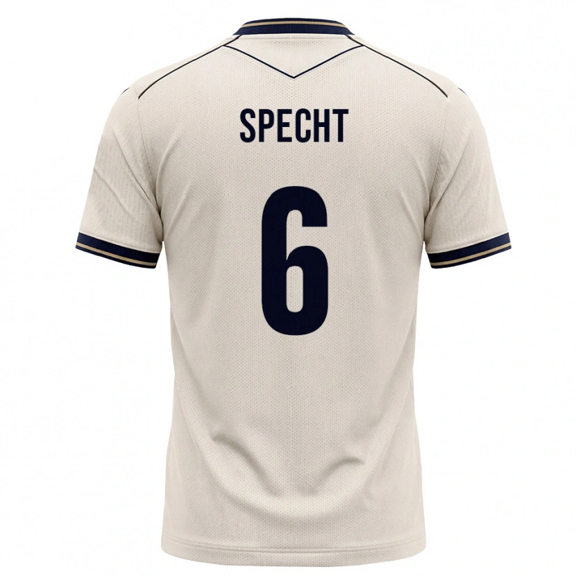 Danxen Niño Camiseta Michaela Specht #6 Blanco Roto Azul Tinta 2ª Equipación 2026/27 La Camisa México