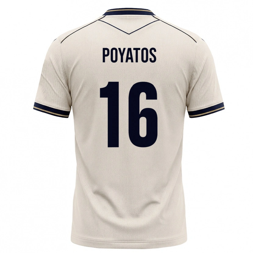 Danxen Niño Camiseta Miguel Poyatos #16 Blanco Roto Azul Tinta 2ª Equipación 2026/27 La Camisa México