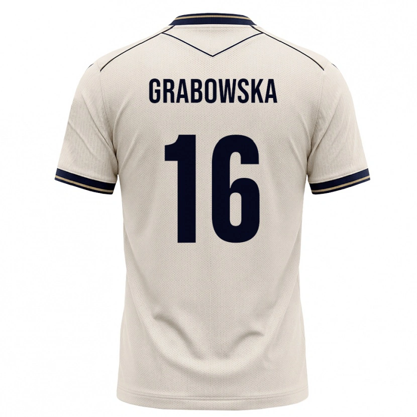 Danxen Niño Camiseta Dominika Grabowska #16 Blanco Roto Azul Tinta 2ª Equipación 2026/27 La Camisa México