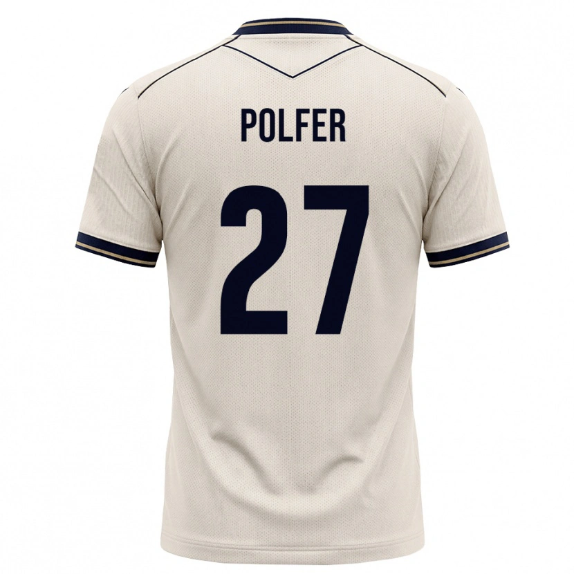 Danxen Niño Camiseta Jona Polfer #27 Blanco Roto Azul Tinta 2ª Equipación 2026/27 La Camisa México