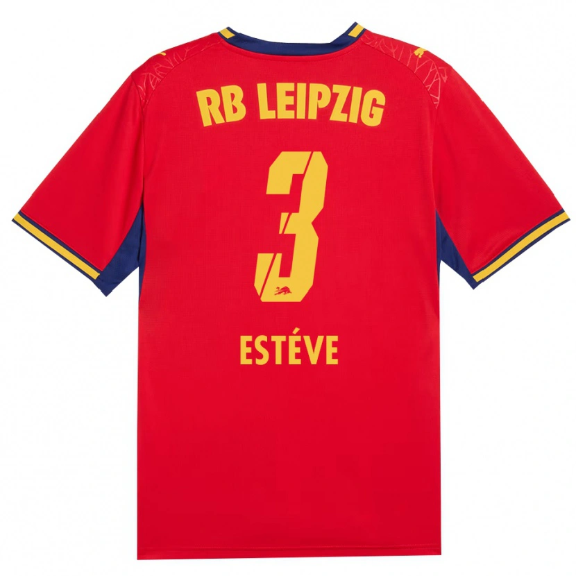 Danxen Niño Camiseta Maxime Estève #3 Azul Real Rojo Amarillo 2ª Equipación 2026/27 La Camisa México