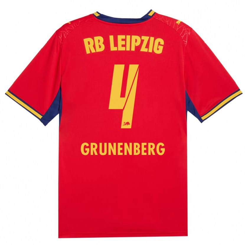 Danxen Niño Camiseta Rucy Grunenberg #4 Azul Real Rojo Amarillo 2ª Equipación 2026/27 La Camisa México