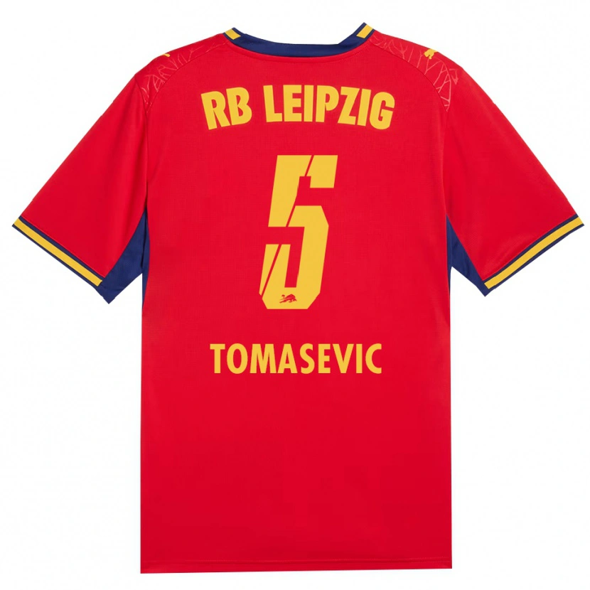 Danxen Niño Camiseta Niko Tomasevic #5 Azul Real Rojo Amarillo 2ª Equipación 2026/27 La Camisa México
