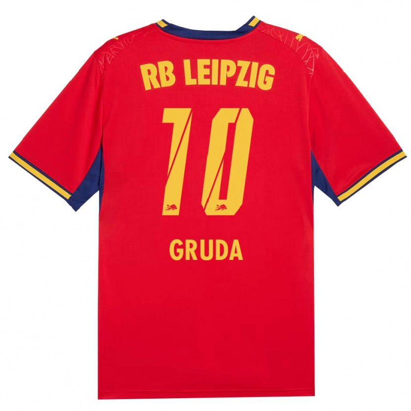 Danxen Niño Camiseta Brajan Gruda #10 Azul Real Rojo Amarillo 2ª Equipación 2026/27 La Camisa México