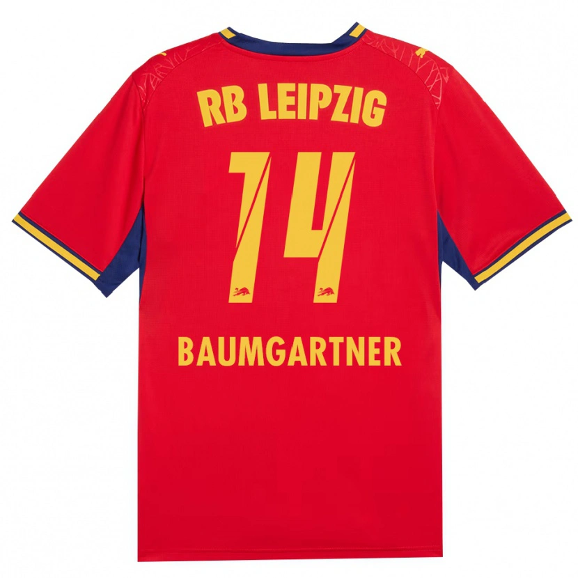 Danxen Niño Camiseta Christoph Baumgartner #14 Azul Real Rojo Amarillo 2ª Equipación 2026/27 La Camisa México