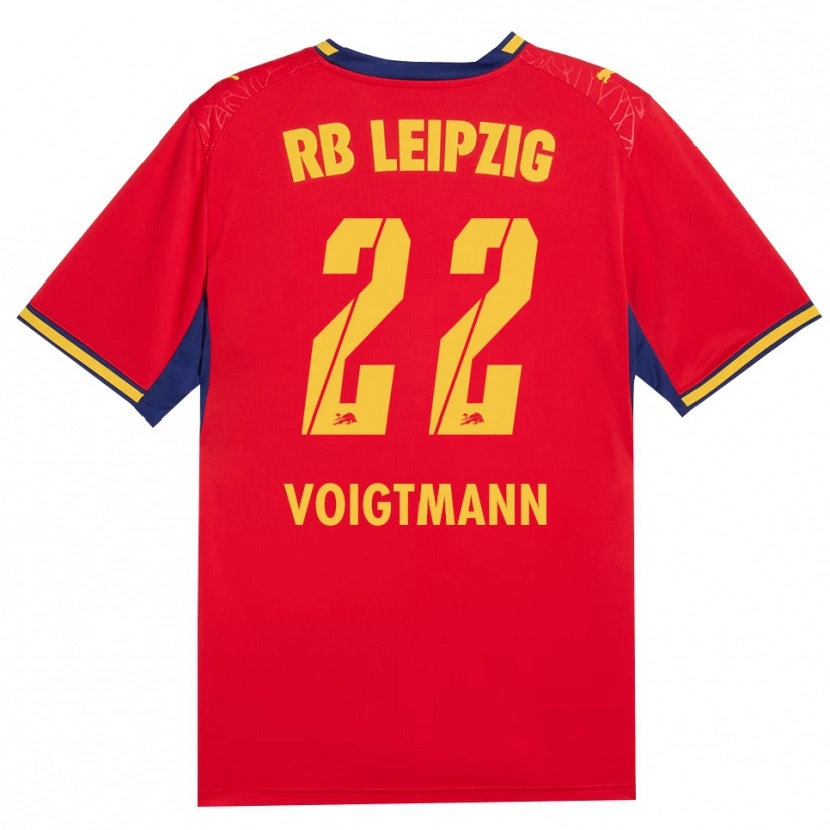 Danxen Niño Camiseta Alexander Voigtmann #22 Azul Real Rojo Amarillo 2ª Equipación 2026/27 La Camisa México