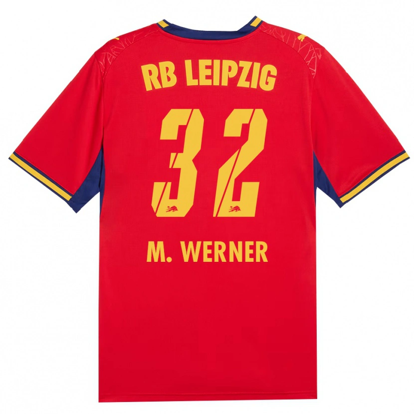 Danxen Niño Camiseta Mia Werner #32 Azul Real Rojo Amarillo 2ª Equipación 2026/27 La Camisa México