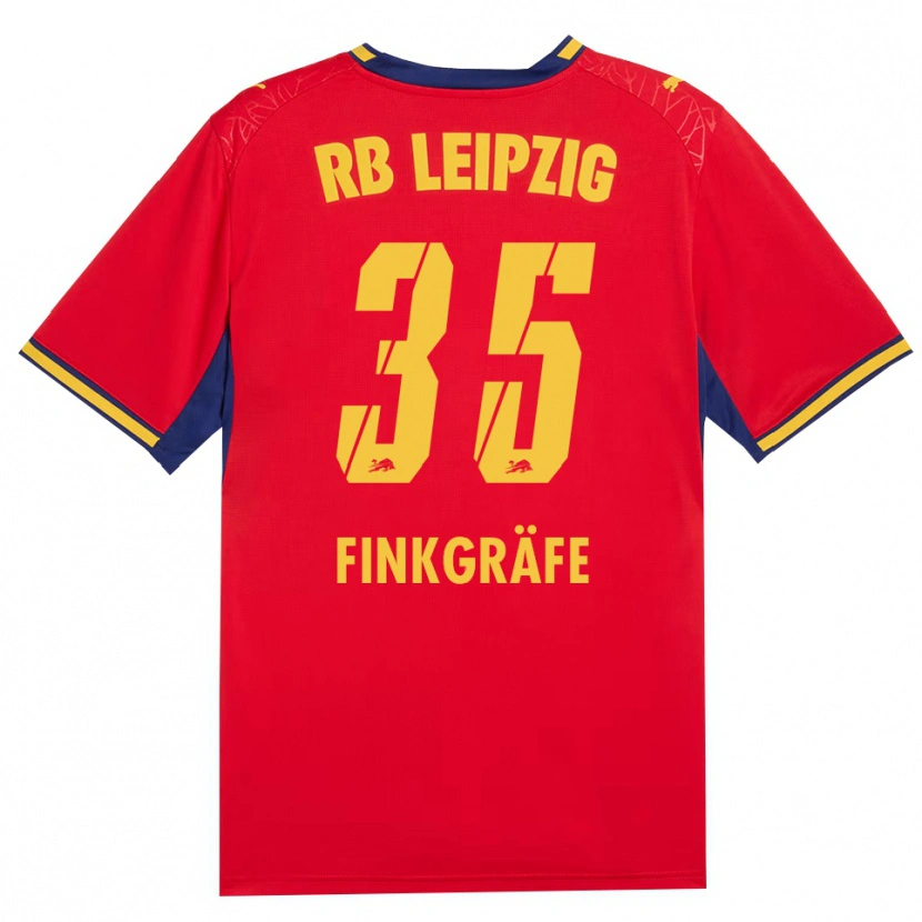 Danxen Niño Camiseta Max Finkgräfe #35 Azul Real Rojo Amarillo 2ª Equipación 2026/27 La Camisa México