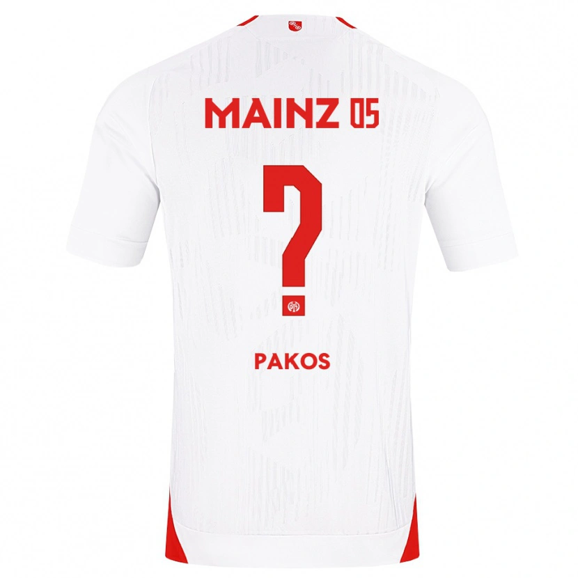 Danxen Niño Camiseta Georgios Pakos #0 Blanco Rojo Amarillo 2ª Equipación 2026/27 La Camisa México