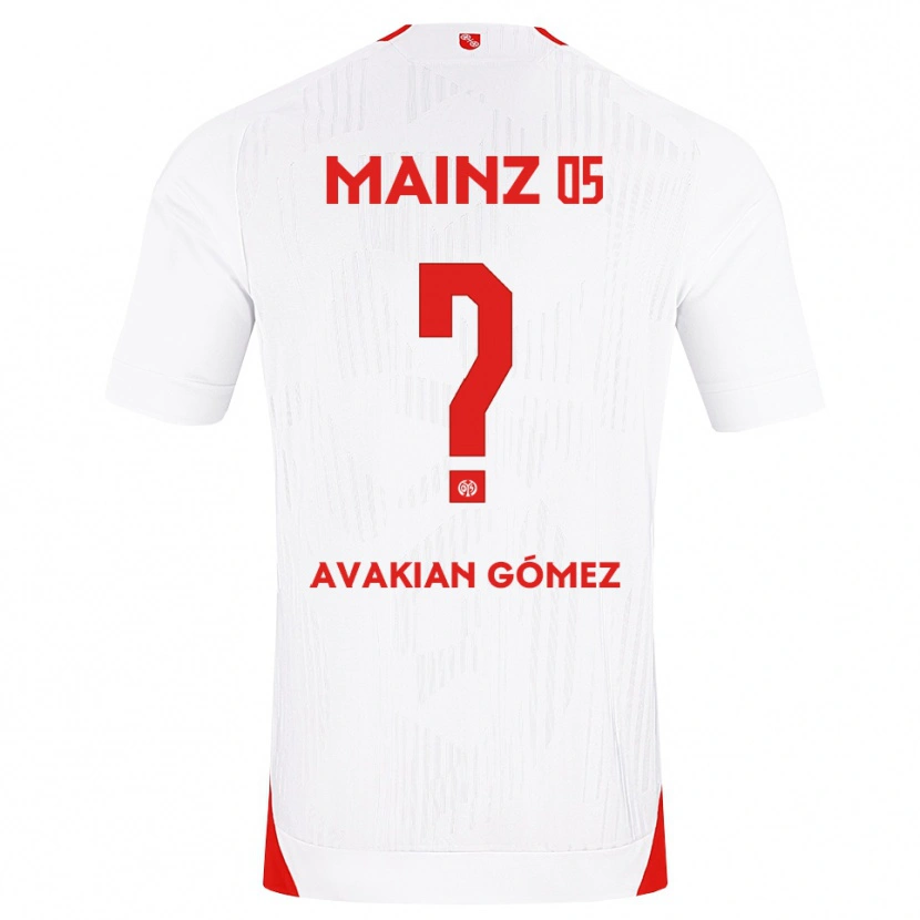 Danxen Niño Camiseta Román Avakian Gómez #0 Blanco Rojo Amarillo 2ª Equipación 2026/27 La Camisa México