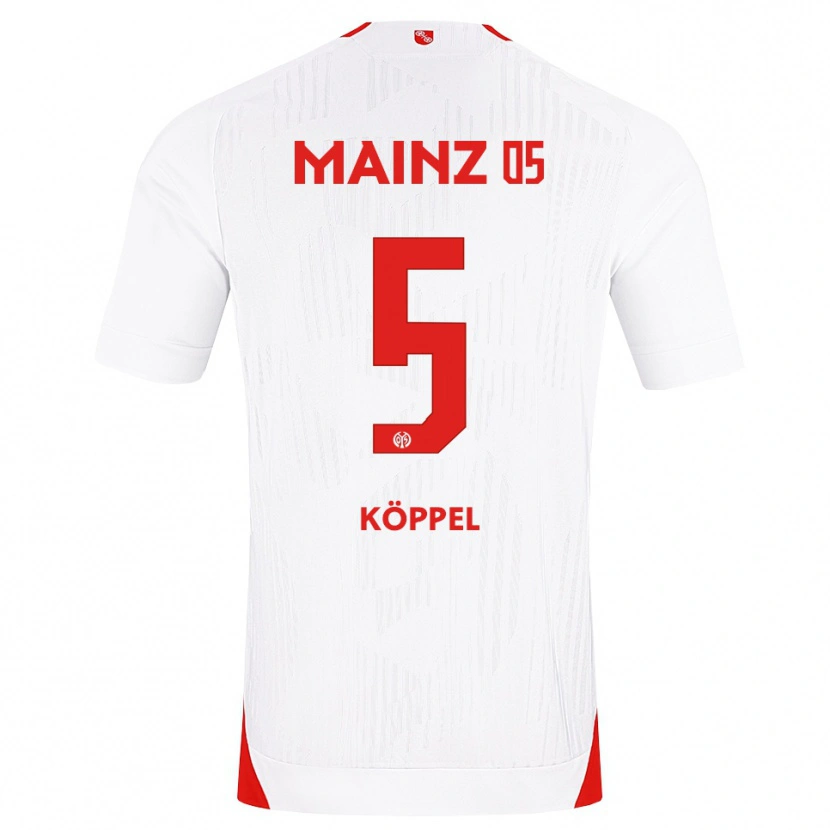 Danxen Niño Camiseta Domenic Köppel #5 Blanco Rojo Amarillo 2ª Equipación 2026/27 La Camisa México