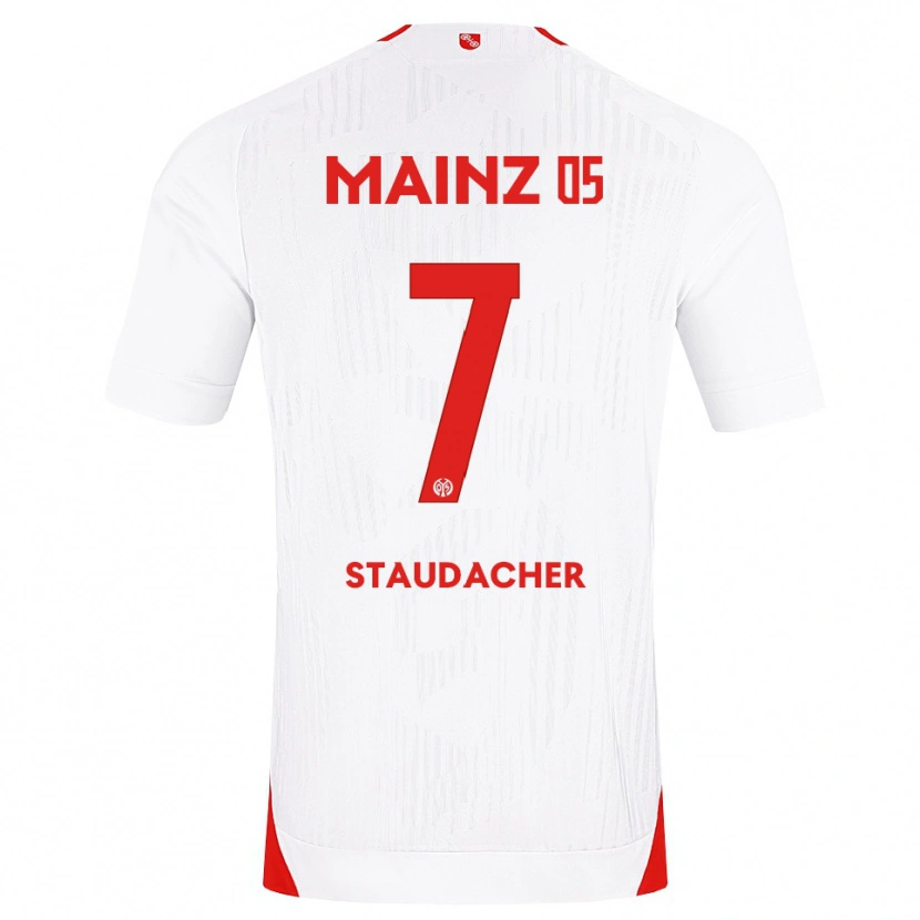 Danxen Niño Camiseta Leon Staudacher #7 Blanco Rojo Amarillo 2ª Equipación 2026/27 La Camisa México