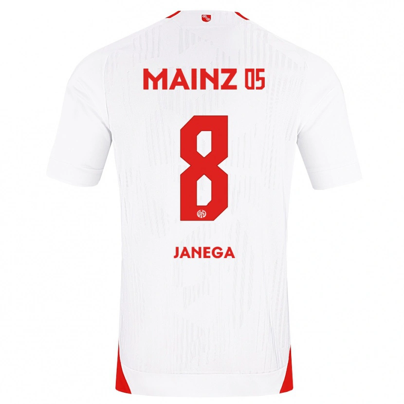 Danxen Niño Camiseta Jan Janega #8 Blanco Rojo Amarillo 2ª Equipación 2026/27 La Camisa México