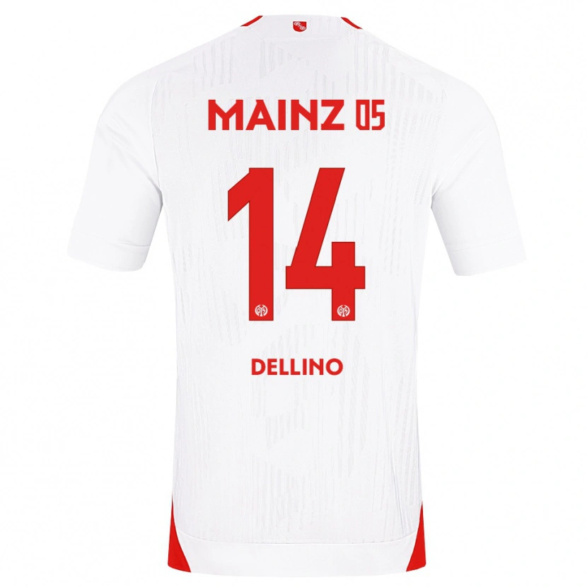 Danxen Niño Camiseta Luca Dellino #14 Blanco Rojo Amarillo 2ª Equipación 2026/27 La Camisa México