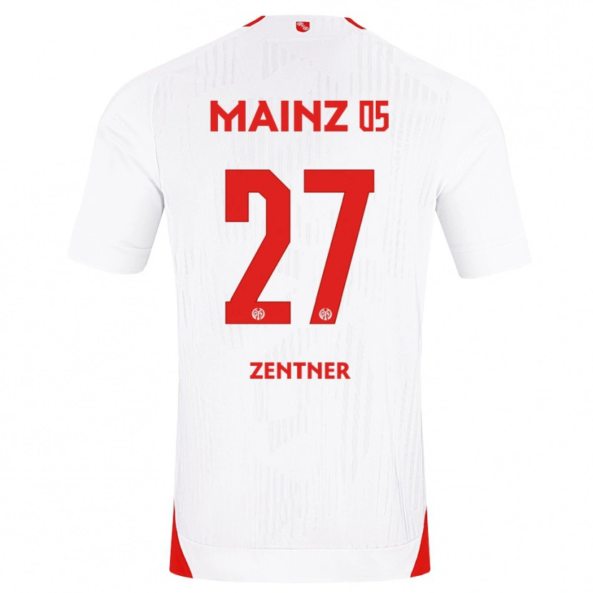 Danxen Niño Camiseta Robin Zentner #27 Blanco Rojo Amarillo 2ª Equipación 2026/27 La Camisa México