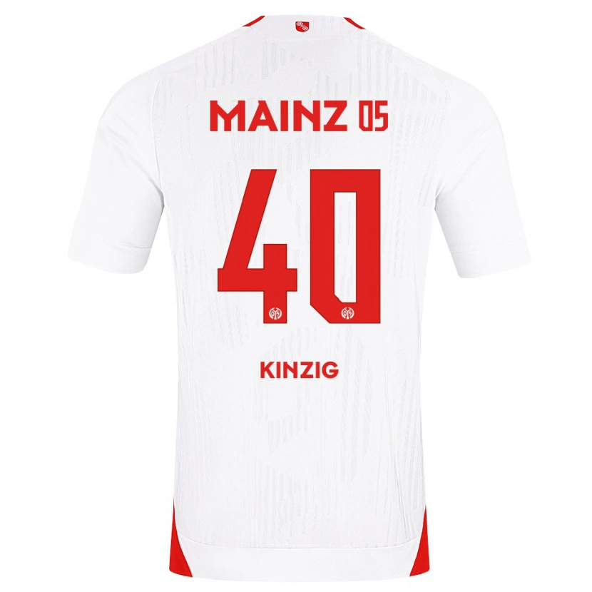 Danxen Niño Camiseta Maximilian Kinzig #40 Blanco Rojo Amarillo 2ª Equipación 2026/27 La Camisa México