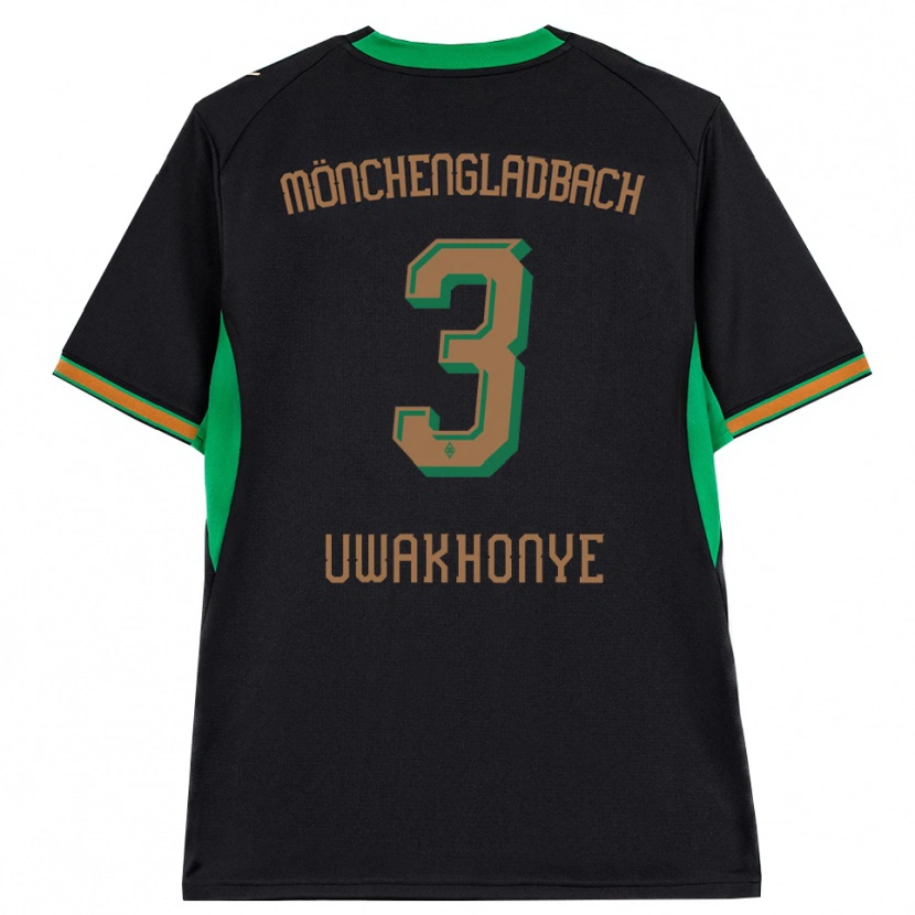 Danxen Niño Camiseta Joshua Uwakhonye #3 Negro Naranja Verde Marrón 2ª Equipación 2026/27 La Camisa México