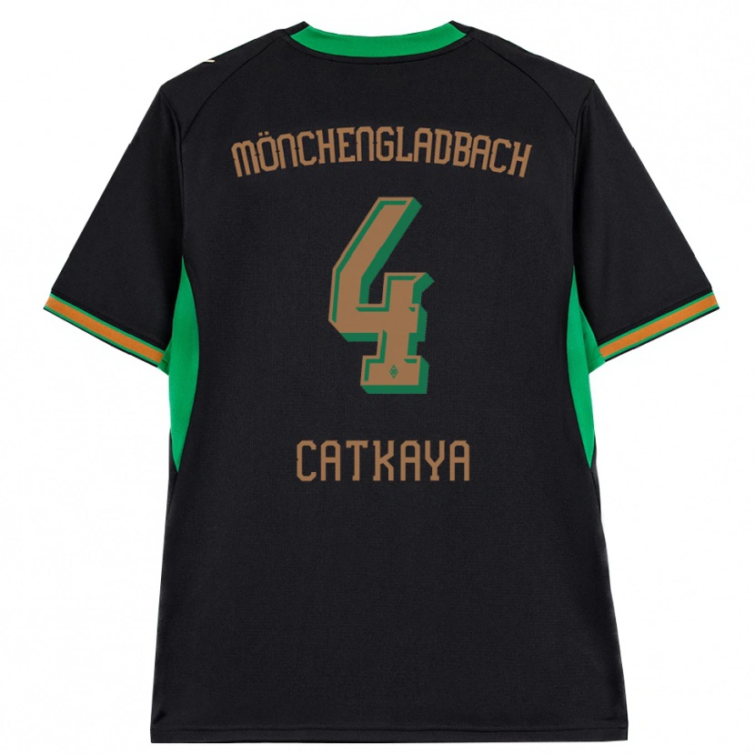 Danxen Niño Camiseta Talha Catkaya #4 Negro Naranja Verde Marrón 2ª Equipación 2026/27 La Camisa México