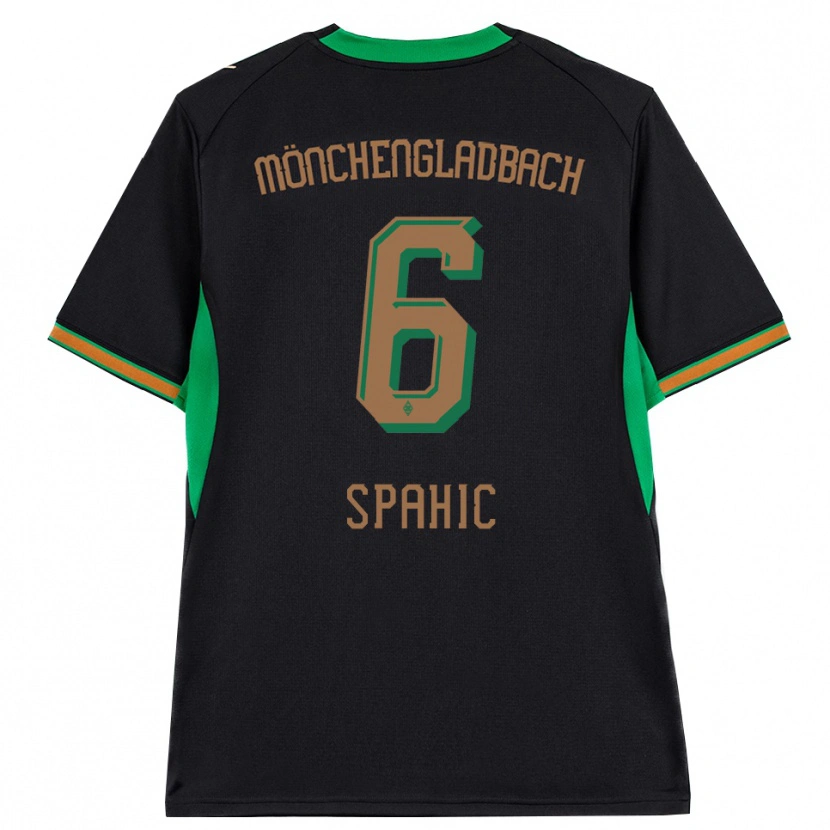 Danxen Niño Camiseta Armin Spahic #6 Negro Naranja Verde Marrón 2ª Equipación 2026/27 La Camisa México
