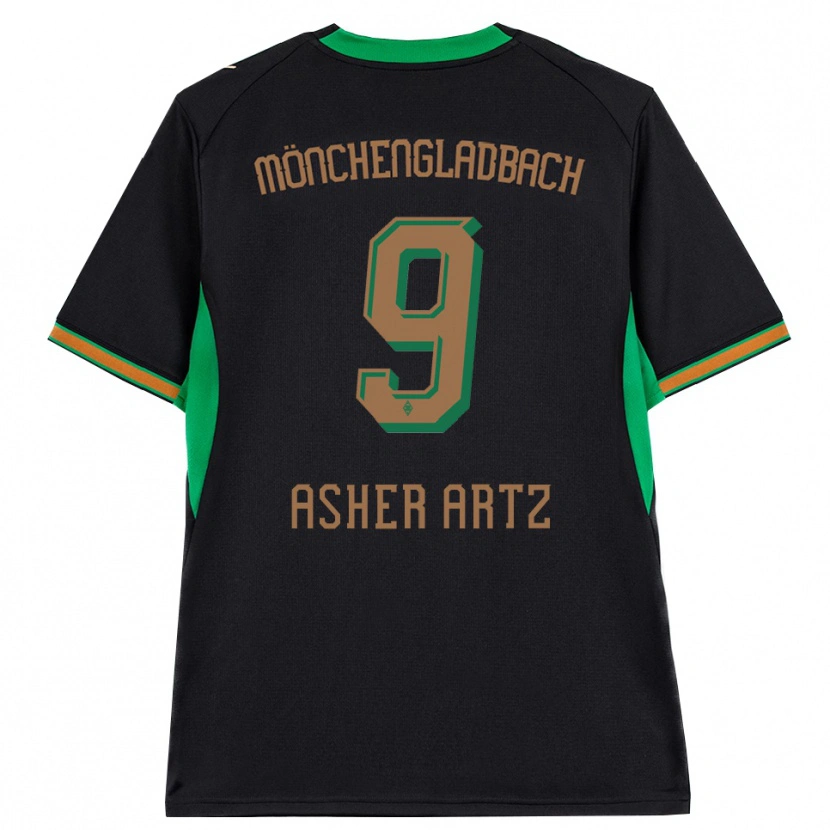 Danxen Niño Camiseta Asher Artz #9 Negro Naranja Verde Marrón 2ª Equipación 2026/27 La Camisa México