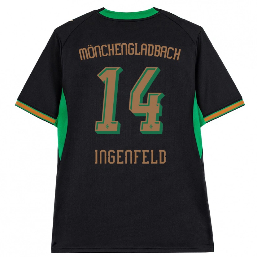 Danxen Niño Camiseta Paul Ingenfeld #14 Negro Naranja Verde Marrón 2ª Equipación 2026/27 La Camisa México