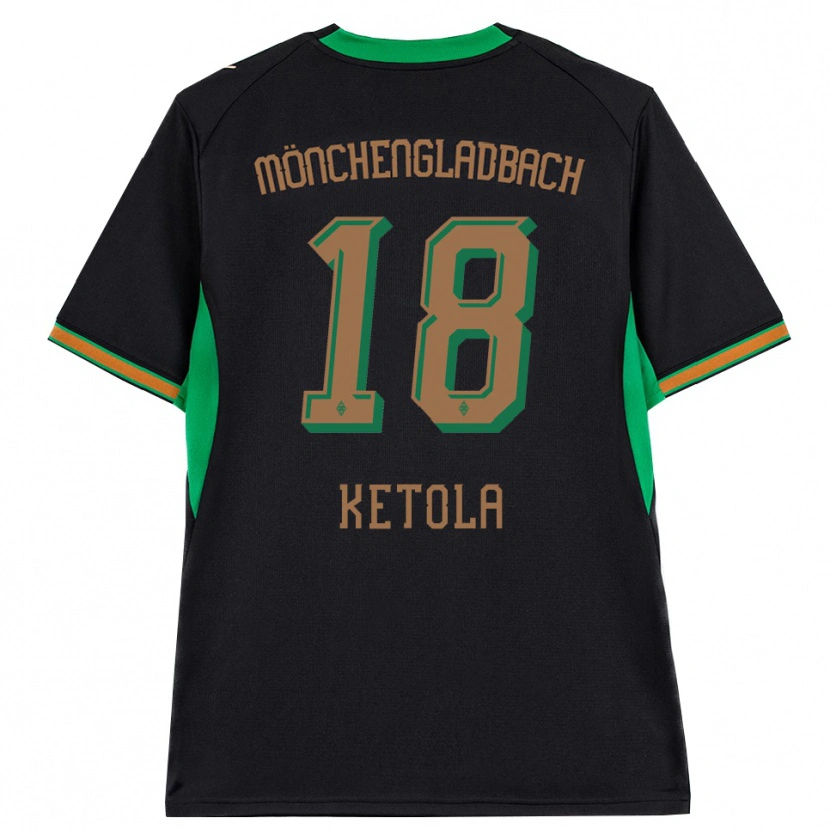 Danxen Niño Camiseta Sulo Ketola #18 Negro Naranja Verde Marrón 2ª Equipación 2026/27 La Camisa México