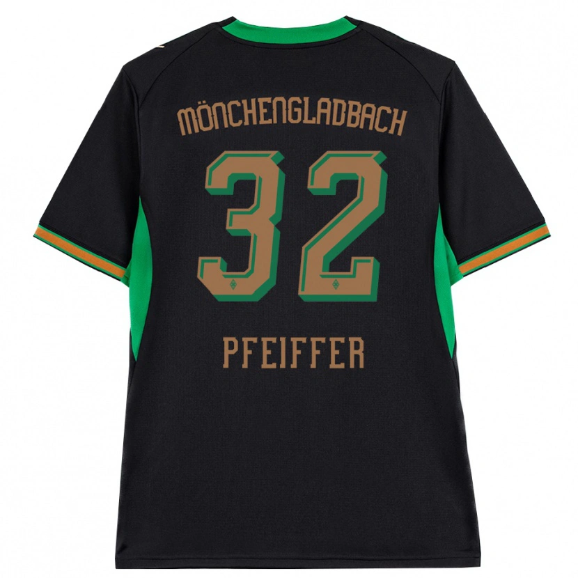 Danxen Niño Camiseta Tim Pfeiffer #32 Negro Naranja Verde Marrón 2ª Equipación 2026/27 La Camisa México