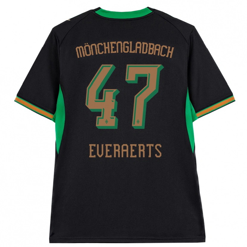 Danxen Niño Camiseta Kim Everaerts #47 Negro Naranja Verde Marrón 2ª Equipación 2026/27 La Camisa México