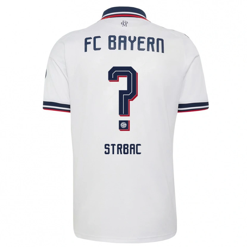 Danxen Niño Camiseta Dominik Strbac #0 Gris Blanco Rojo 2ª Equipación 2026/27 La Camisa México