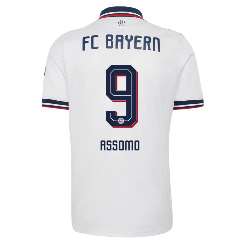 Danxen Niño Camiseta Bastian Assomo #9 Gris Blanco Rojo 2ª Equipación 2026/27 La Camisa México